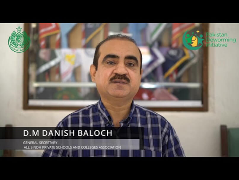 D.M Danish Baloch, General Secretary All Sindh Private Schools And Colleges Association on Deworming.
